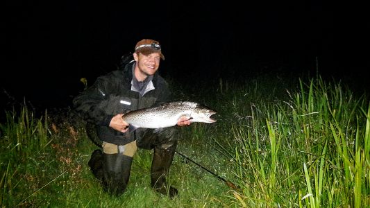The first fish of the year from River Karup, is always a great experience.
